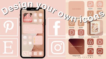 How to Design + Create your OWN Custom App Icons for iPhone *iOS 14* (FREE, QUICK, EASY & AESTHETIC)