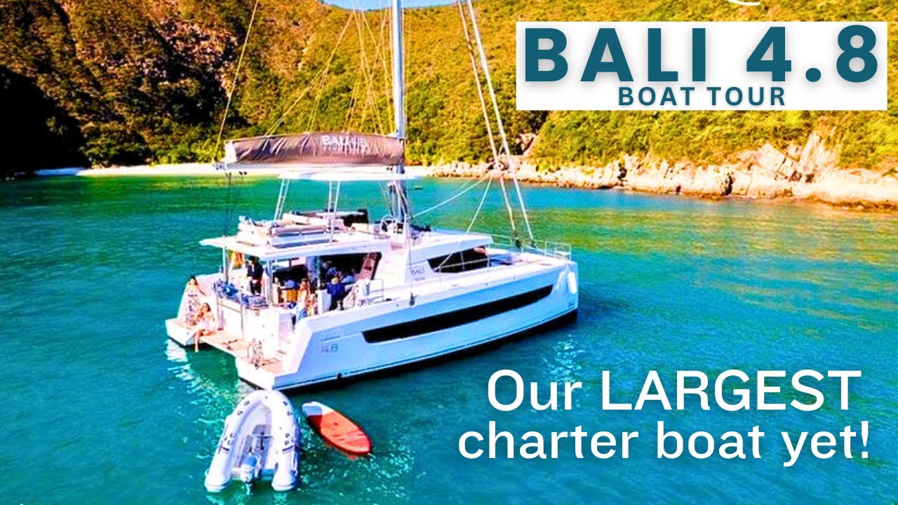Tour the Bali 4.8. Luxury charter catamaran in the BVI