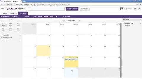 How to Use Yahoo Calendar