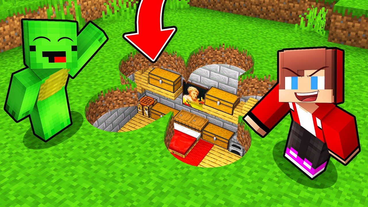 Mikey and JJ Found SECRET FLOWER BASE in Minecraft (Maizen)