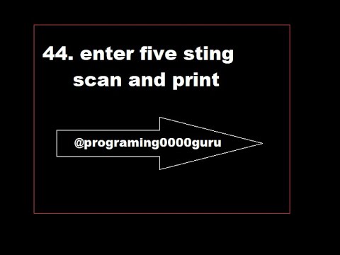 c programing string enter five string and print  your string