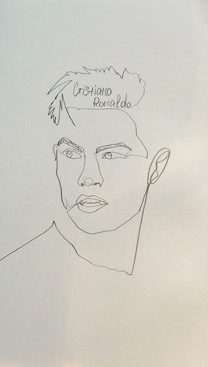 Криштиану Роналду One line drawing - YouTube