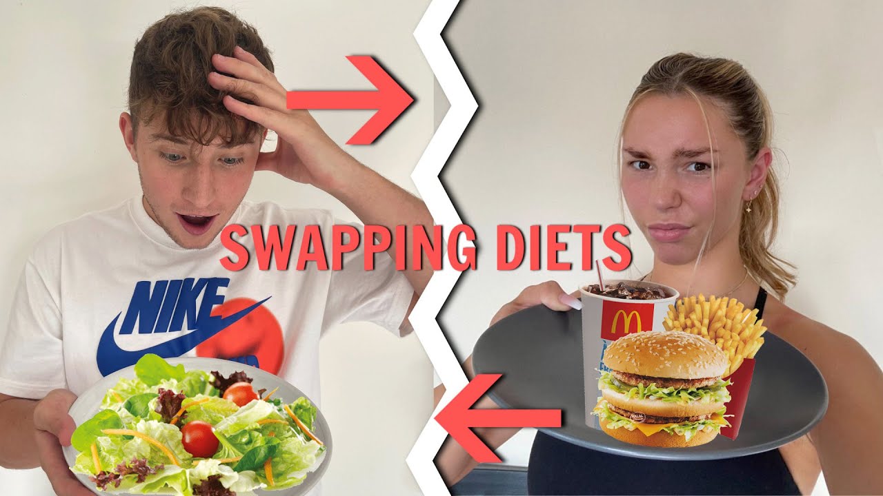 I SWAPPED DIETS WITH MY GIRLFRIEND FOR 24 HOURS!!