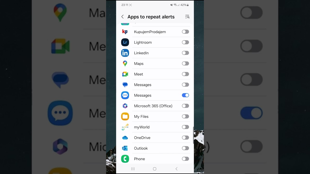 Как включить повторные уведомления на телефоне Samsung Galaxy