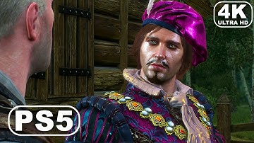 Dandelion talks with Geralt, Zoltan & Priscilla about Ciri - The Witcher 3 Wild Hunt (4K ULTRA HD)