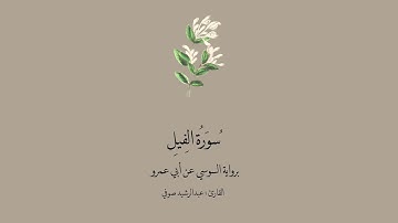 سورة الفيل برواية السوسي عن أبي عمرو || القارئ: عبدالرشيد صوفي.