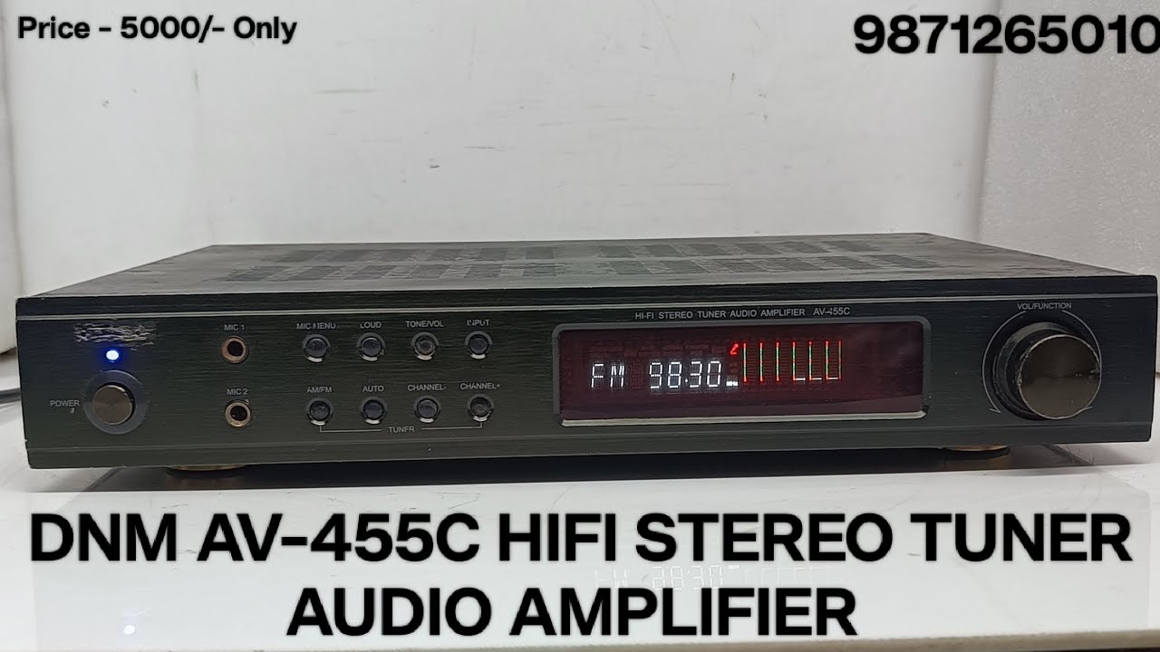 DNM AV-455C HIFI STEREO TUNER AUDIO AMPLIFIER Price - 5000/- Only Contact No - 9871265010