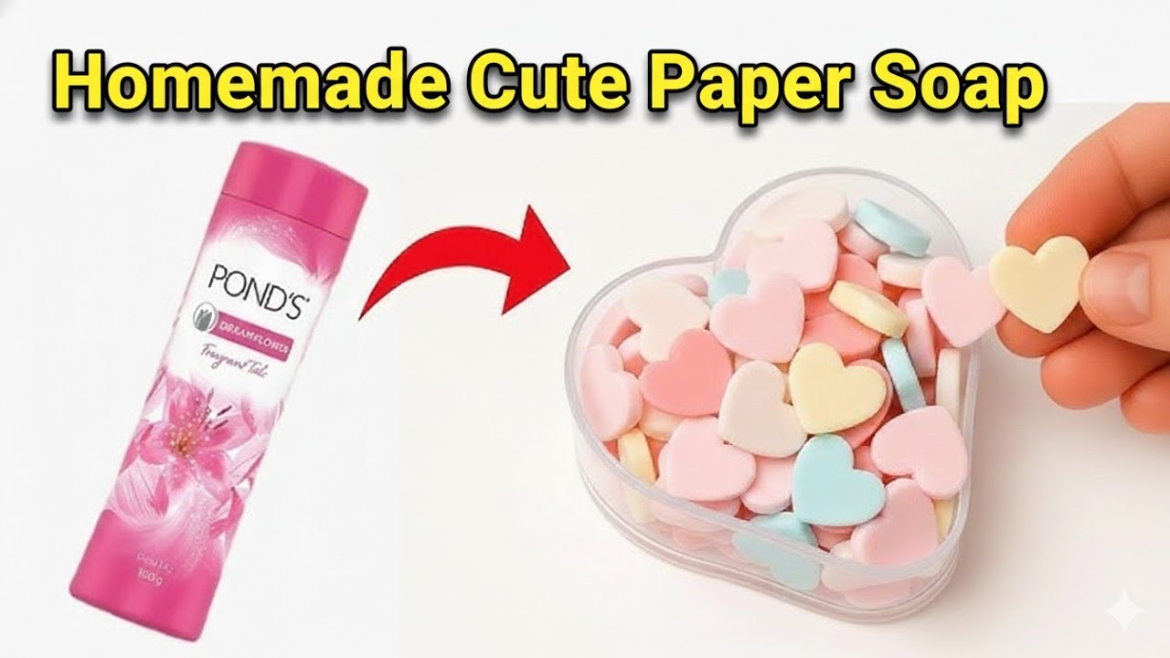 How to make Homemade Paper Soap with Pond's Powder! 🌸 DIY Cute Paper Soap