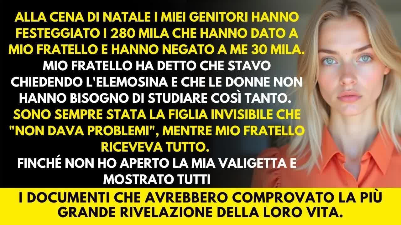Papà dà 280k a mio fratello e mi umilia per 30k  Ma quando ho aperto la cartella