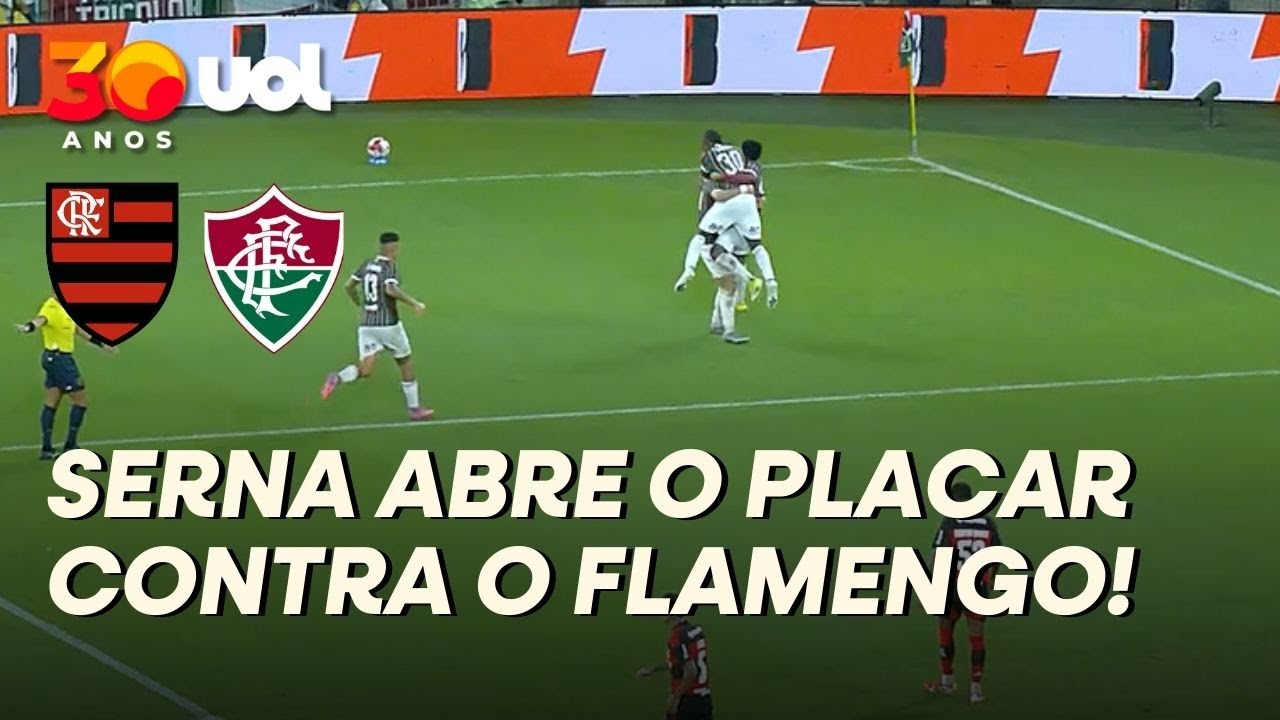 GOL DO FLUMINENSE! SERNA RECEBE NA ENTRADA DA ÁREA E ABRE O PLACAR CONTRA O FLAMENGO!