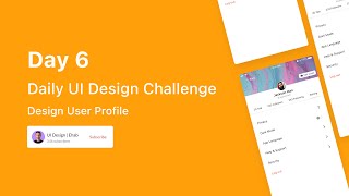 Daily UI Design Challenge Day 6 Using Figma | Design User Profile Mobile App Screen