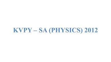 KVPY - SA 2012 PHYSICS