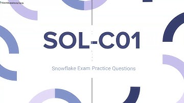 SOL-C01 SnowPro Associate: Platform Certification Exam Practice Questions
