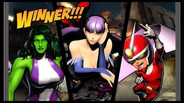 Ultimate Marvel vs Capcom 3 arcade.Morrigan-She Hulk -Viewtiful Joe.