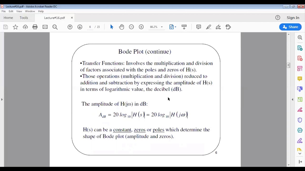 Frequency Response & Bode Plot - constants, real zeros & poles ...