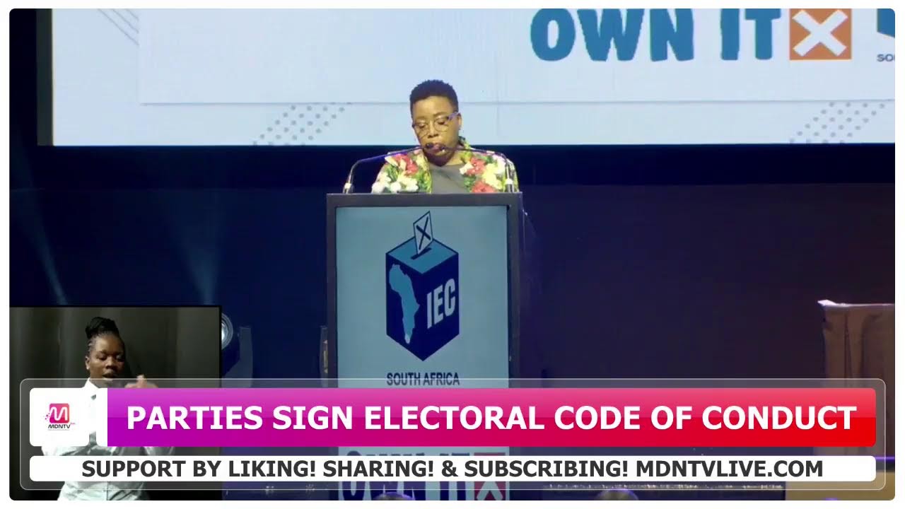 IEC hosts the signing of the Electoral Code of Conduct by political parties