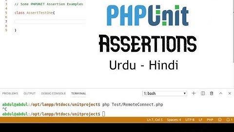 PHPUnit Assertion Examples In HIndi - Urdu