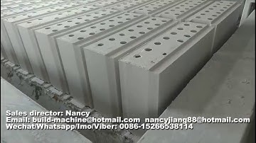 gypsum block production machine processing running plant video