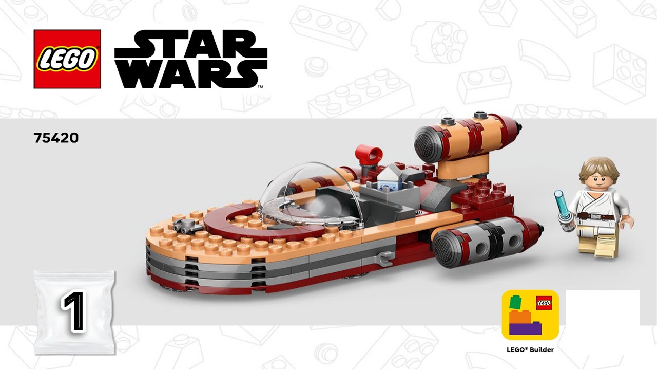 Star Wars - Luke's Landspeeder - SMART Play LEGO instructions