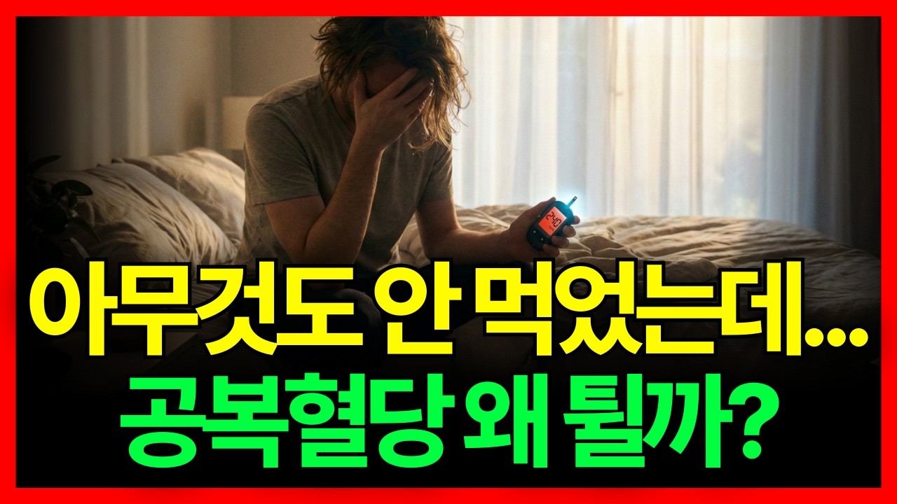 굶어도 소용없습니다. 공복혈당 안 떨어지는 '진짜 이유' (식단 아님)