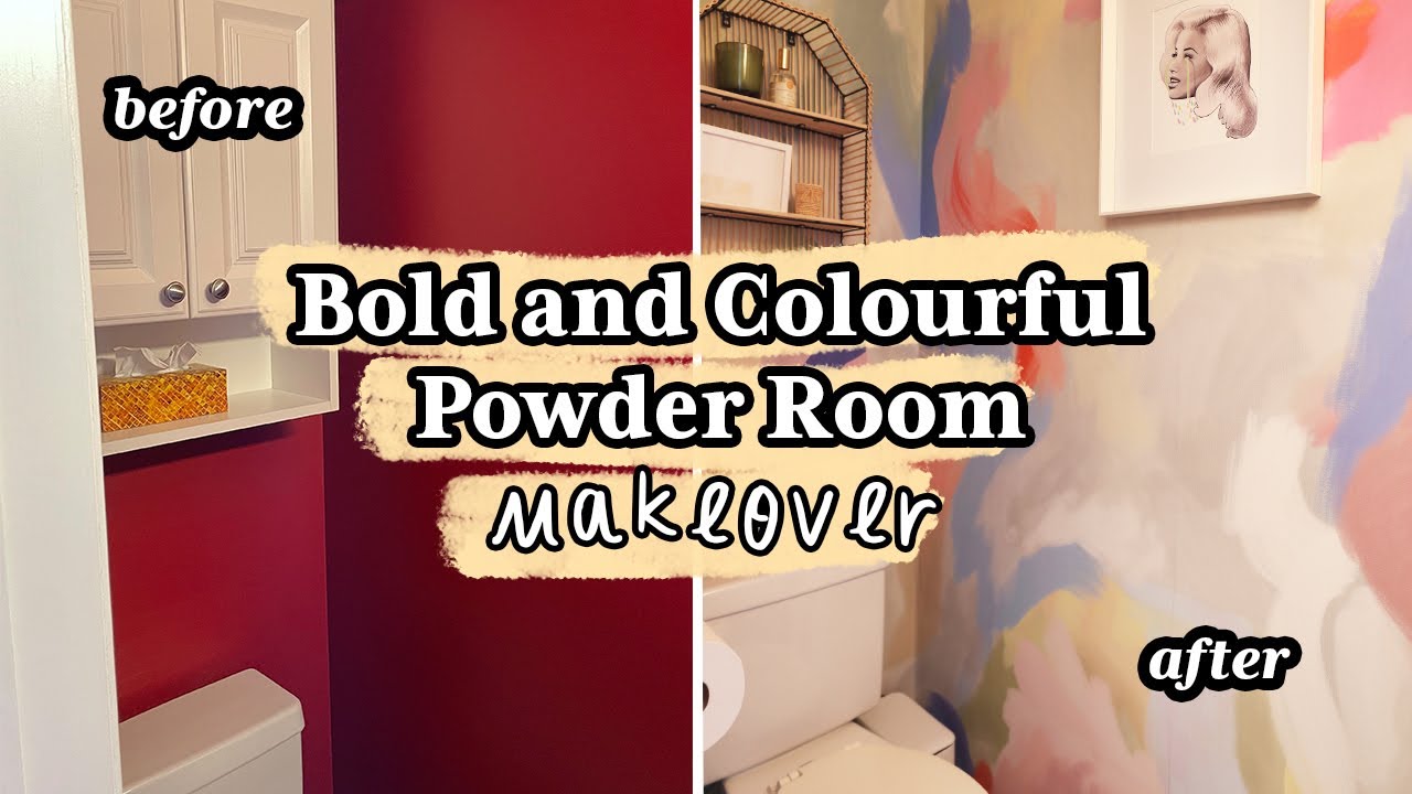 *EXTREME* Small Bathroom Makeover! Bold & Colourful YouTube