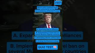 Which policy sparked major controversy during the presidency of Donald Trump? #trivia #trump