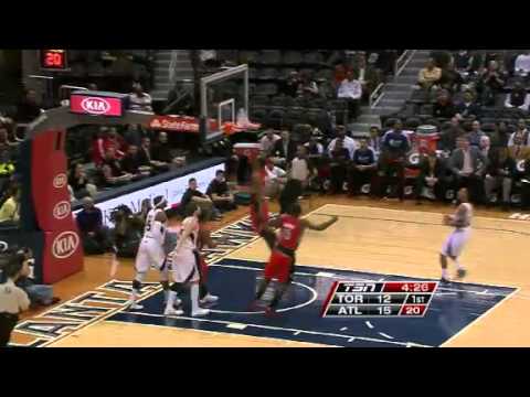 Lowry Finds DeRozan Raptors Vs Hawks Jan 30 2013