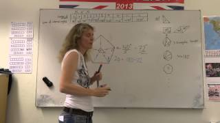 How to find the inner angles of a regular pentagon