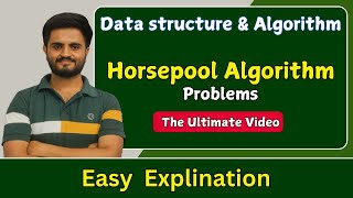 horsepool algorithm |Data structures and algorithms| All universities