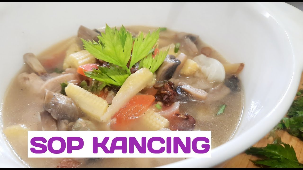 Masak sop jamur kancing