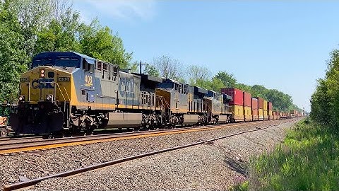 [4K] CSX Q009 Shorter Than Usual Intermodal  in Jordan, NY (8/9/20)