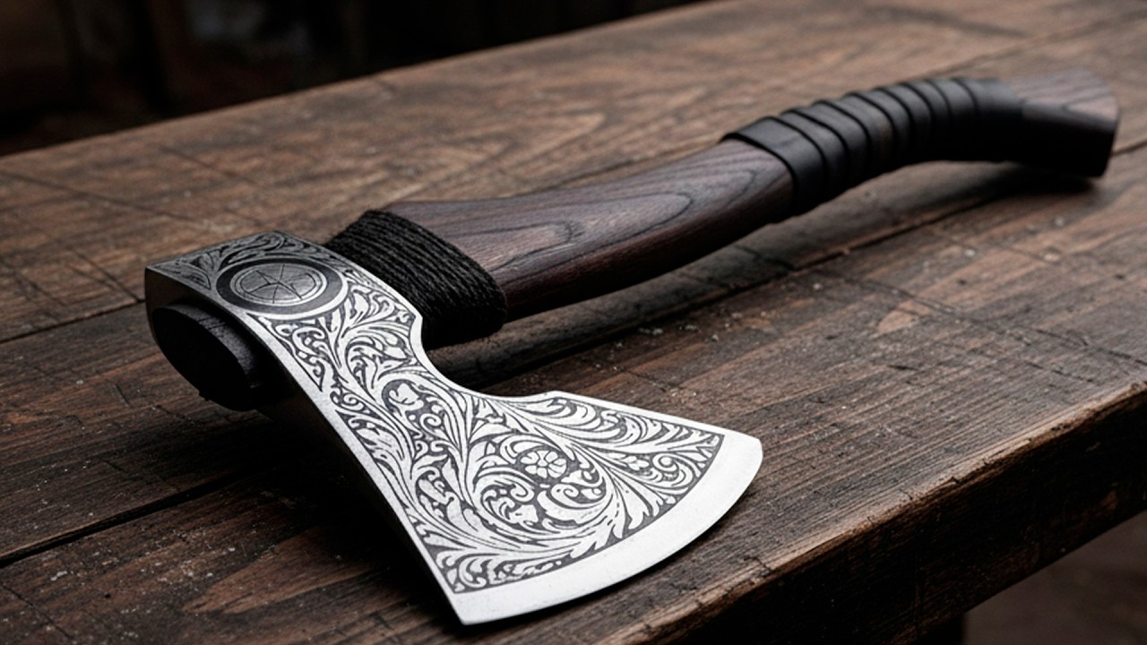 Unique Metal Engraving Art: Creating a Masterpiece Axe