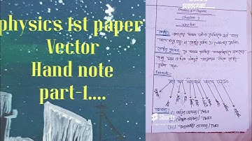 HSC physics 1st paper||Chapter2 ||Vector|| Hand Note part-1||#reels #shorts#short #viralshorts .