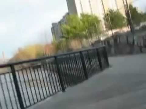 Vid: The Riverwalk in Lowell, MA going from Fox Hall to the mills behind Boarding House Park Sound: The natural audio with one layer 5x original speed and 5 layers at 20% original speed cut and overlayed. Tech: Shot with a Canon Powershot A630, 640x480 @15fps. Camera was attached to a department store bike using a homemade tripod attachment on the handlebar.