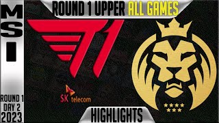 T1 vs MAD Highlights ALL GAMES | MSI 2023 Brackets Round 1 Upper | T1 vs MAD Lions