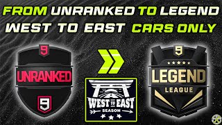 Asphalt 9 | WEST to EAST cars ONLY | From UNRANKED to LEGEND LEAGUE