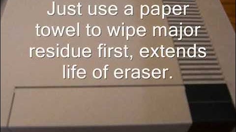 Cleaning old game systems and games up like brand new with magic eraser.