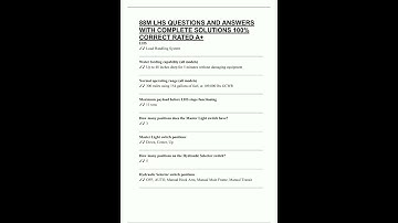 88M LHS QUESTIONS AND ANSWERS WITH COMPLETE SOLUTIONS 100 CORRECT RATED A video no audio