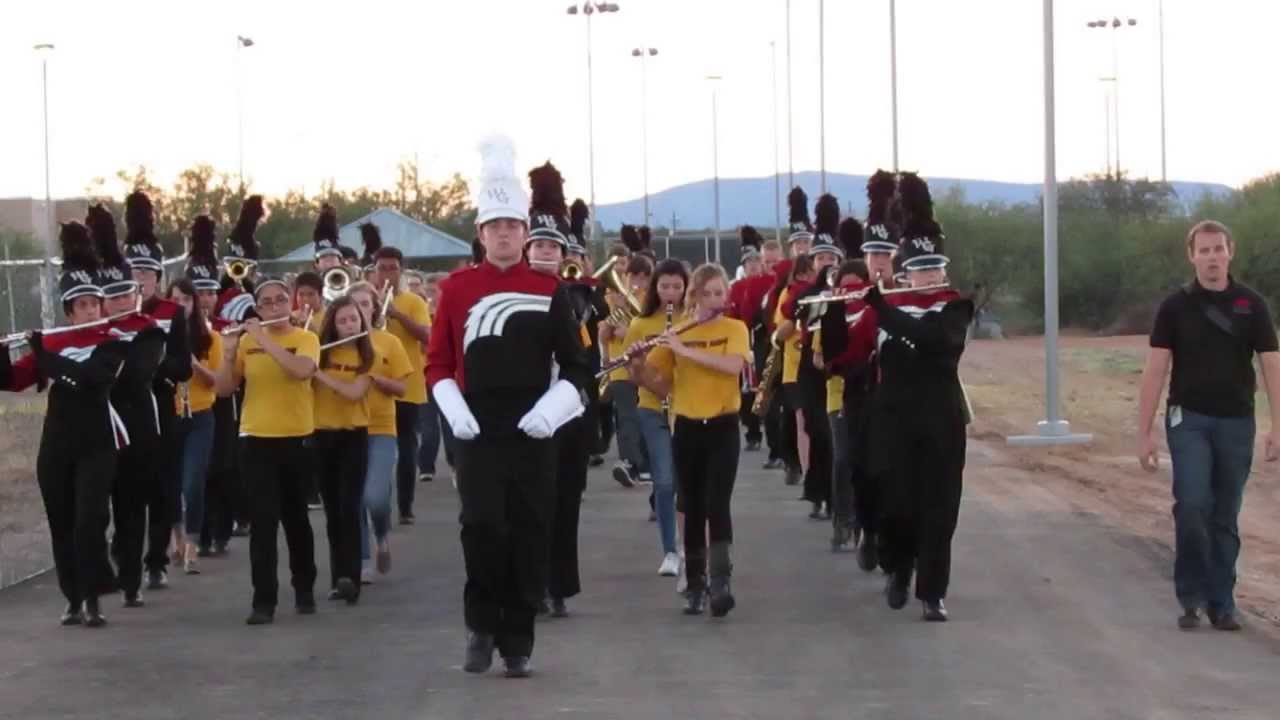 Walden Grove Red Wolf Regiment 2013 marching to field for first ever
