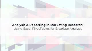 Bivariate Analysis in Marketing Research Using Excel PivotTables - Part 1 of 2 Wealth