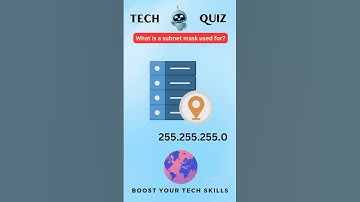What Is a Subnet Mask Used For? | IP Network Division Explained #TechQuiz #Networking #Subnet