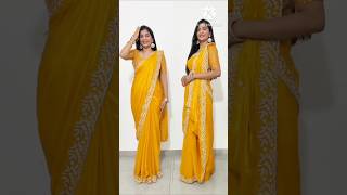 New Style Saree Drape!! 😍#shorts #trending