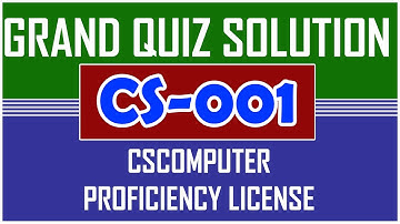 CS001 VU Computer Proficiency License Grand Quiz Live solution