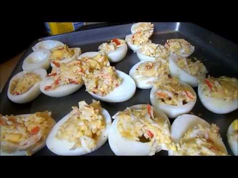 CRAB MEAT DEVILED EGGS!
