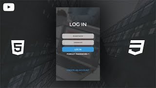 Ui Design - Login Form Using Html & Css