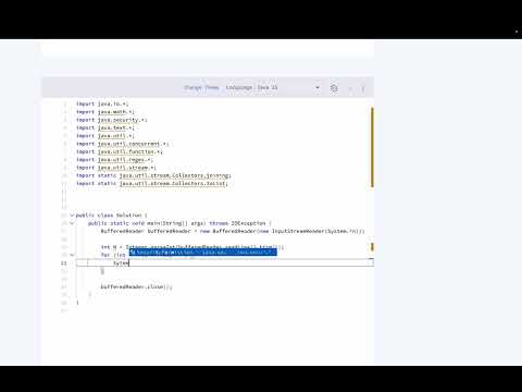 Hackerrank Java Loops I