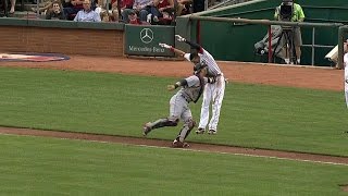 CLE@CIN: Indians nab Hamilton in rundown at home