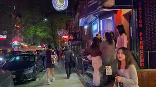 NYC Nightlife Walk : Greenwich Village - Restaurants & Bars | October 2023