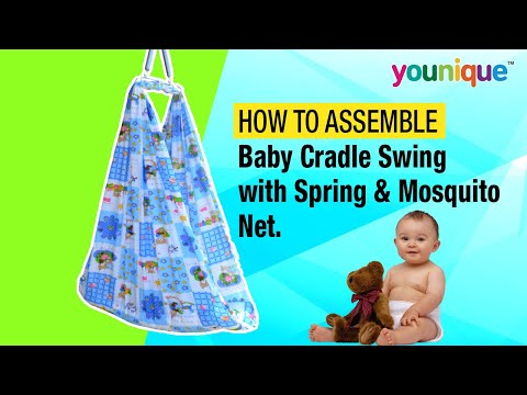 How to assemble Younique Baby Cradle Swing/Jhoola with Spring & Mosquito Net