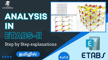 Analysis of Structures in ETABS in easy steps | ETABS Tutorial Tamil (8/12)